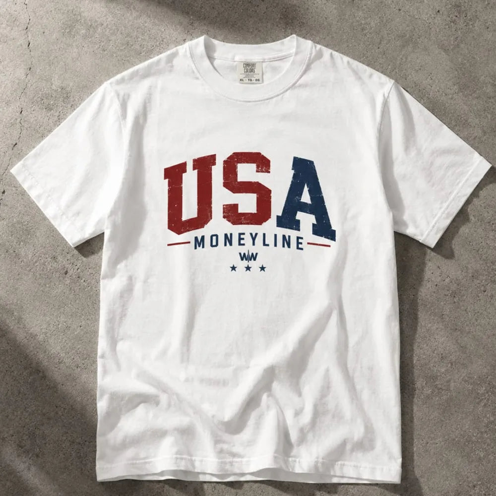 USA Moneyline Tee - White